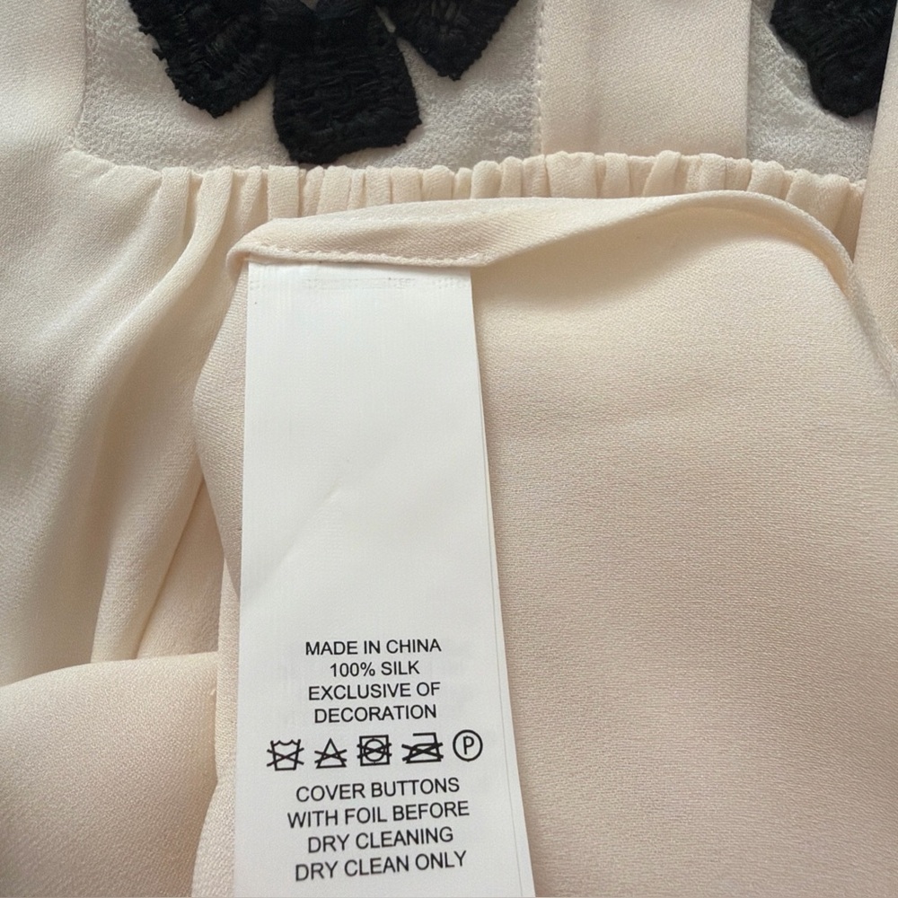 NWT  Kate Spade Daisy Lace Silk Blouse Size XL - Picture 7 of 9